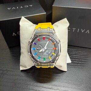 Activa Kaleido X Invicta Men's Digital Watch - 44.2mm, Yellow (ACW2100-002)